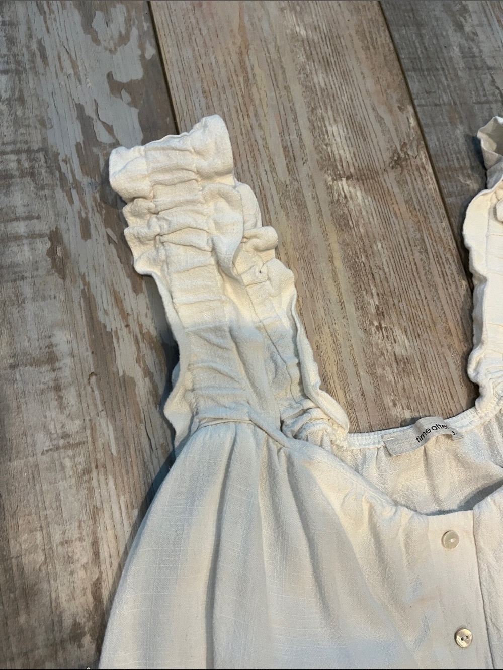 White Ruffle Strap Sundress - Picture 4 of 9